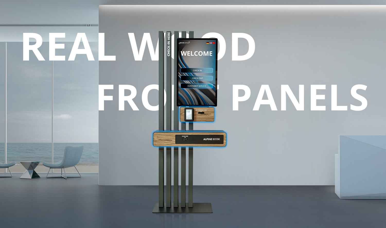 How Alpine Kiosk Raises The Bar For Hotel Kiosks With Real Wooden Material